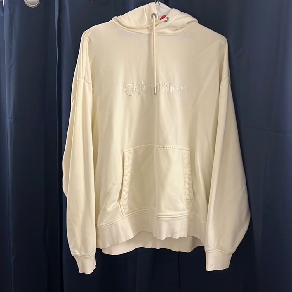 Men’s Cream Calvin Klein Hoodie